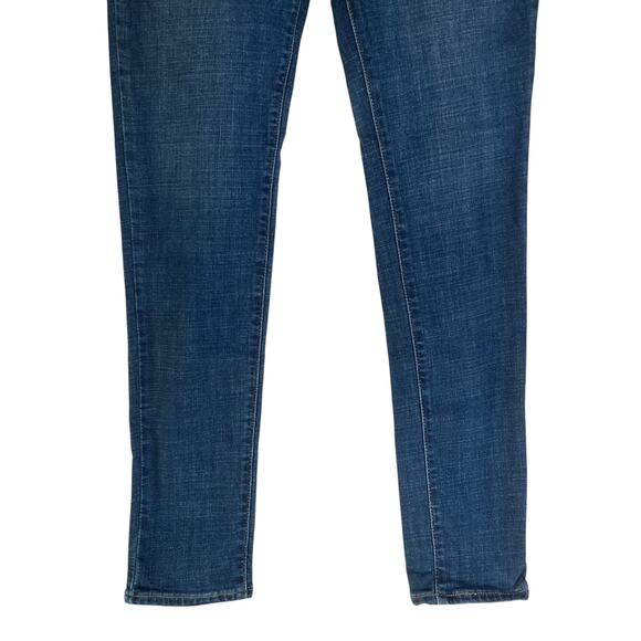 Levis 721 Blue Story High Rise Skinny Dark Wash Tailored Stretchy Jeans Size 29 - Picture 9 of 15